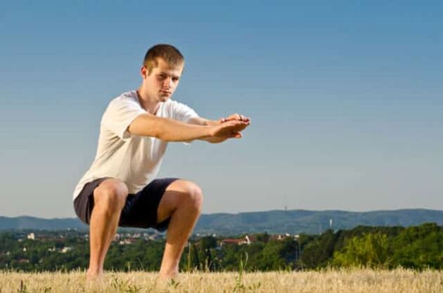 Squats zijn een effectieve oefening om prostatitis te voorkomen