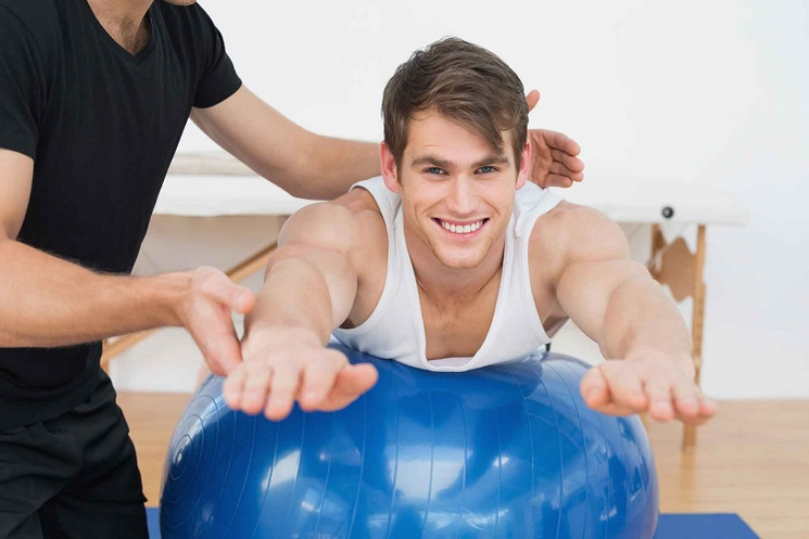 oefeningen op een fitball voor prostatitis